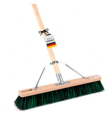 BawiTec Universalbesen Breite 100cm BAWIMIX Arenga-Elaston-Borsten-Mix mit speziellem Stielstabilisator und stabilem Stiel Ø28mm Länge 140cm Besen Holzstiel Kehrbesen - Straßenbesen inkl. Besenstiel