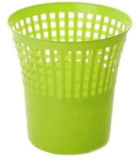 YANG11FAN Papeleras Papelera de 7,5 l Papelera de plástico con Gran Apertura y diseño de Corte Redondo Adecuada for salón, Dormitorio, baño Papelera Azul/Verde Papelera(Green)