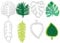Miying Lot de 4 emporte-pièces en forme de feuille tropicale pour enfants