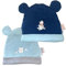 Disney Mickey Maus, Winnie Puuh Mützen Jungen / 2 er Pack - 2 Motive (DE/NL/SE/PL, Alter, 6 Monate, 12 Monate, blau, grau)