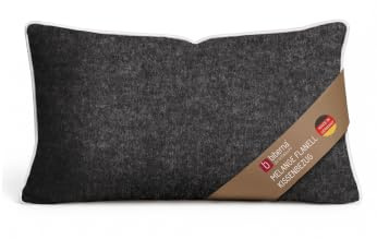 biberna Premium-Melange-Flanell Kopfkissenbezug 40x60 cm grau – Biber | 100% Baumwolle, wärmend & weich | mit Paspel & Reißverschluss | Winter-Kopfkissenbezug Uni | Modell 0840500