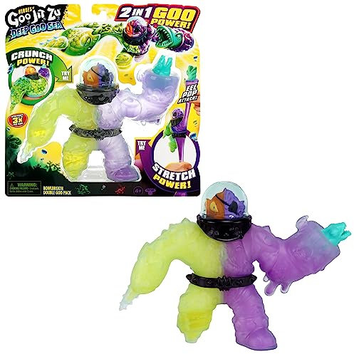 Heroes of GOO JIT Zu Deep GOO Sea – 16,5 cm große Figur Bowlbreath mit 2-in-1-Schleim-Power; super Stretchy und dehnbar