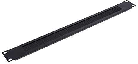 Vklopdsh 1 Piece 1U 19 Inch RACK MOUNT Blind Plate Rack Mount Network Brush Panel in Server Cabinet Cable Management