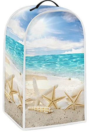 HUISEFOR Kitchen Blender Covers Beach Starfish Print Small Appliance Dustproof Cover with Top Handle, Universal Design Compatible with Blender Juicer Food Processor