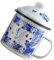 Yardwe Enamel Mug Large Mugs 700ml Coffee Cup Mug Tea Cup with Lid Blue and White Porcelain Mugs Enamelware Metal Mug Tea Mug Enamel Mugs