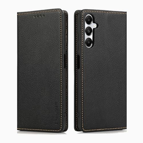 binandteam Cover per Samsung Galaxy A05s 4G (6.7),Premium Custodia a Libro in Pelle PU Magnetica Flip Wallet Supporto Portafoglio Case - Nero