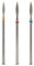 KADS Lot de 3 forets à ongles diamant pour enlever les cuticules 3/32 pour machine électrique, lime à ongles, tête de polissage en gel (3 embouts en tungstène en forme de flamme)
