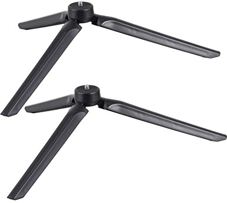 Gatuida Foldable Camera Tripod 2 Pieces 1/4 Inch Desktop Stand Anti-Slip Pad for Streaming and Photography