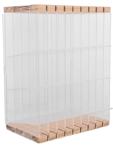 EXCEART Acrylic Vertical Marker Organizer for 150 Makers, Art Marker Storage Rack Pen Holders Desktop Organization Clear Large Stationary Pencil Holder for Desk
