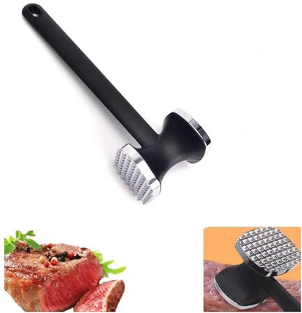 Ziranee Attendrisseur de Viande,Marteau Viande en Métal Attendrisseur à Escalope Inox Attendrisseur de Viande Robuste presse-agrumes en Alliage de Zinc pour Hachoirs à Steak Schnitzel