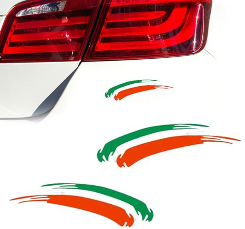 Autocollants Drapeau Italien,Stickers Drapeau Italien,Décalcomanies De Drapeau Italien,Autocollant Motif Drapeau Italien pour Voiture/Moto/Scooter/Quad/Casque/Vélo