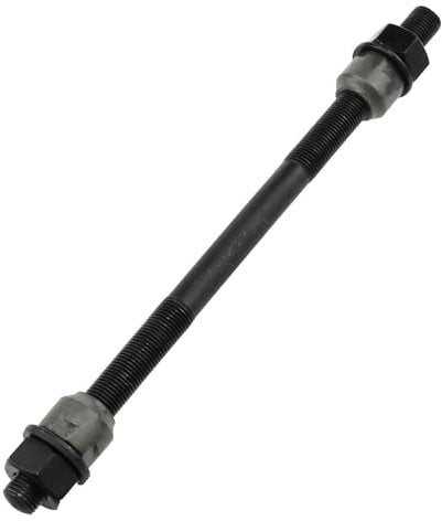 Meuey Lyot Bike Axle 190mm Bicycle Multiple Speed Rear Hub Axle M10 Black 26TPI Wheel Cone Lock Nut Kit -1PCS