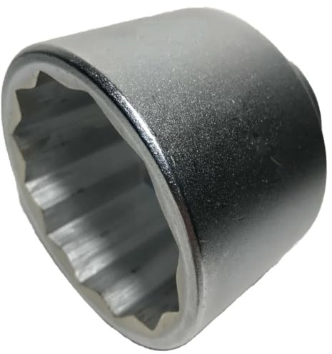 Chiave a Bussola Poligonale 55 mm con Attacco Quadro da 1 Pollice (25,4 mm) Bussolotto in acciaio Cr-V per Avvitatore Manuale a Cricchetto e Pneumatico