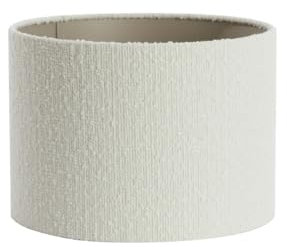 Dirk Davids Leuchten GmbH Lampenschirm Zylinder in Boucle weiß für Tischleuchte Standlampe Hängelampe 25-25-18