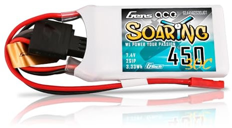 Gens ace 2S lipo Akku 450mAh 7.4V 30C RC akku mit JST-SYP Stecker für Blade 130X, Indoor Foam Planes