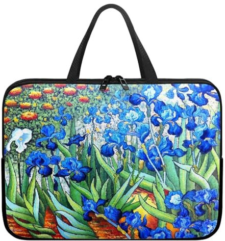 UOIMAG Irises in the Garden Laptoptasche Sleeve Notebook Computer Pocket Tablet Aktentasche Tragetasche Größe L