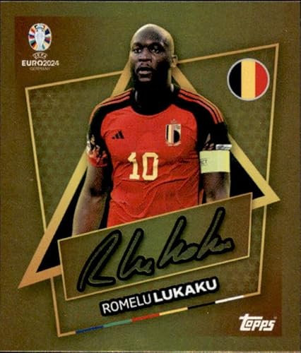 Topps EM 2024 Germany Einzelsticker Star Spieler Signature (Bel SP - Romelu Lukaku - Star Player - Gold Signiture)