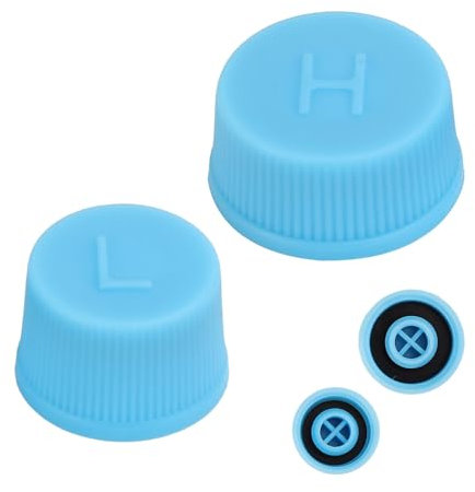 2pcs Replacement Valve Cap for Car Air Conditioning, Leakproof R134a AC High & Low Pressure Port Caps Vehicle Air Conditioning Seal Accessories