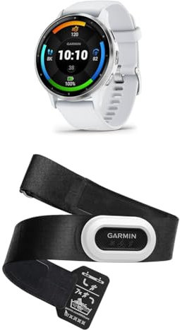 Garmin Venu 3 – GPS-Fitness-Smartwatch mit Bluetooth Telefonie und Sprachassistenz, Ultrascharfes 1,3/1,1 Zoll & HRM-Pro Plus – Premium Brustgurt