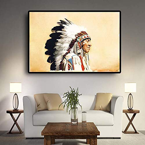 TPFRUPGD Jigsaw Puzzles for Adults 1000 Piece Native Indians Jigsaw Puzzle Home Decoration Educational Intellectual Games Toy, for Adults Children 50X75Cm