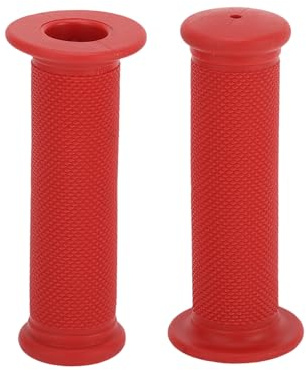 TUCKBOLD Bike Handlebar Grips Covers 117mm Long Lightweight | Bicycle End Grips Protector Red 1 Pair