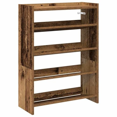 vidaXL Schuhregal Altholz-Optik 60x25x81 cm Holzwerkstoff