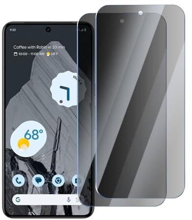 CYYAGE 2 Piezas Protector Pantalla Antiespia para Google Pixel 8 Pro, Privacidad Cristal Vidrio Templado Película Dureza 9H, Antiarañazos, Sin Burbujas
