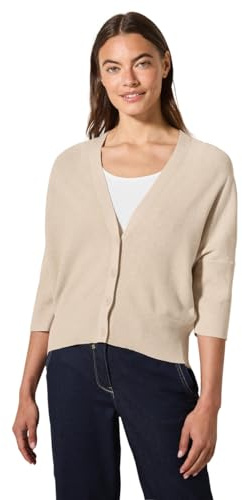 Cecil Damen B253959 Strickjacke, Pearl Beige Mel, XXL