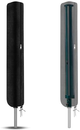 PATWING Schutzhülle für Wäschespinne, 420D Oxford-Gewebe, Wasserdicht, UV-Schutz, für Leifheit, Brabantia Lift-O-Matic (Schwarz, 185*16*16cm)
