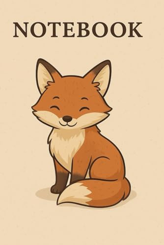 Notizbuch A5 mit 100 Seiten / Notebook A5 / Carnet A5 / CuadernoA5: Der schlaue Fuchs denkt mit – Notizbuch für kluge Gedanken