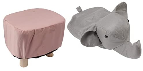 ZJchao Poute de Pied pour Chaise pour Enfants, Petit Semelles de Repos Petit Pied d'éléphant en Forme de Tabourets en Forme d'éléphant avec Coussin rembourré Doux pour Chambre, Chaise, Bureau,
