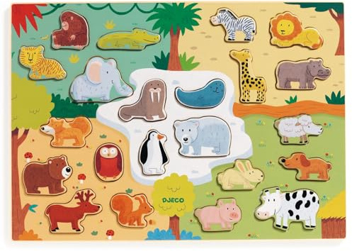 Djeco Holzpuzzle Tiere