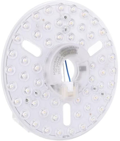 Kit de Luz LED para Ventilador de Techo, 24W 3CCT, Panel de Repuesto de Luz para Ventilador de Techo de 6,3 Pulgadas para el Hogar (230V)