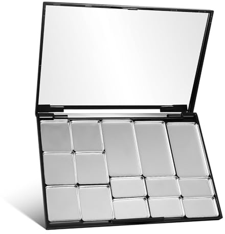 TIKODIDA Palette Magnetica per Trucco Vuota Specchio Organizer Porta Ombretti Multifunzione per Cialde di Diverse Dimensioni Astuccio Cosmetico Versatile per Uso Professionale e