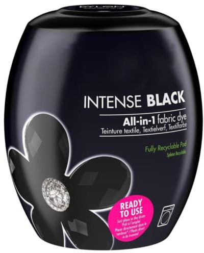 HOCHSTE® Machine Dye Pod 350g – Fabric & Clothes Dye for Washing Machine Colour Options for Cotton, Linen & Viscose – Long-Lasting Colour Smoke (IntenseBlack)