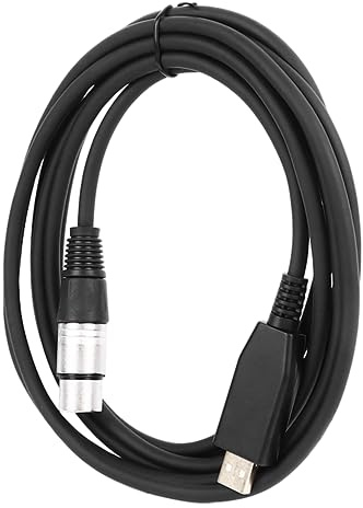 Kikumi Câble de Connexion Audio USB vers XLR Femelle, Câble D'enregistrement pour Microphone avec Fonction de Blindage, 3 Mètres