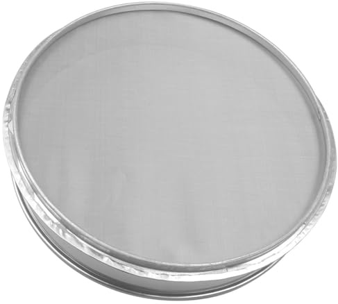 SHINEOFI Cedazo de Acero Inoxidable 35 Cm Malla Fina para Uso Doméstico y Jardinería, Colador Ligero y Resistente para Tamizar Harina, Tierra y Polvo en Exteriores