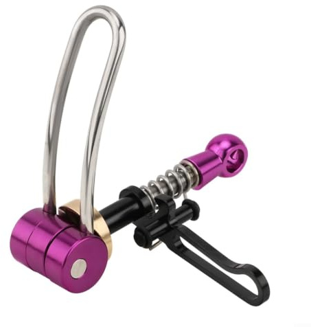 Fauhapyway 31.8mm Bike Seatpost Clamp Quick Release Aluminum Alloy,Folding Hook for Brompton for 3SIXTY(Purple)