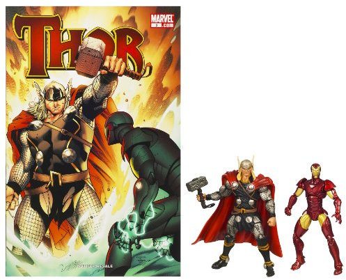 Marvel Universe Greatest Battles Action Figure Comic 2Pack - Thor & Iron Man