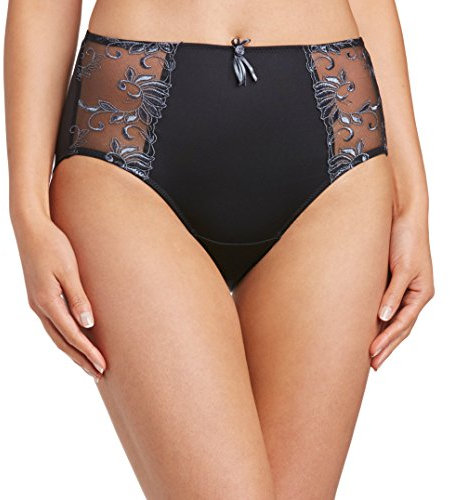 Pour Moi? Women's Imogen Rose Full Cup Plain Everyday Bra, Black/Platinum, 34G