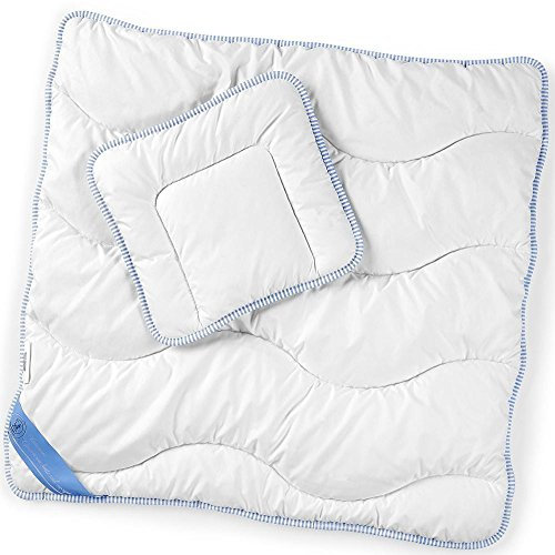 Sterntaler Oberbett, Bettdecke und Kopfkissen, 80 x 80 cm, Polyester, Weiß