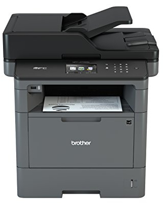 Brother MFCL5700DN Multifunktions-Laserdrucker mit Fax, weiß und schwarz, Druckgeschwindigkeit 40 ppm, kabelgebundenes Netzwerk (kein WLAN), automatischer beidseitiger Druck, 9,3 cm Farb-Touchscreen