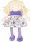 Tikiri 8505169-S; Bonikka Kuschelpuppe Lil Peggy, Stoffpuppe für Babys und Kinder ab 0+ Monaten, 26cm