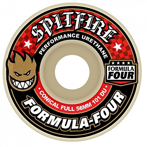 Spitfire Fórmula 4 cónica, Completa, cónica, Completa, 101DU. Superficie de conducción más Amplia y diseño Recortado para un Control inigualable y una Velocidad Duradera en Todas Partes. - Blanco