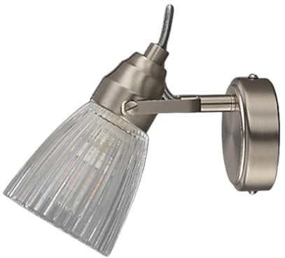 Lindby Wandleuchte, Wandlampe Bad Kara (spritzwassergeschützt (Modern) in Alu aus Glas (1 flammig G9) - Wandleuchten Spiegelleuchte Badezimmer Wandbeleuchtung Badezimmerleuchte