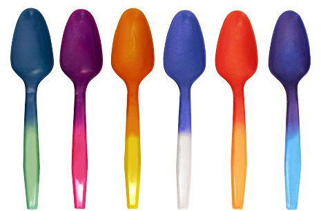 changement de couleur réutilisable humeur Cuillère, Lot de 24, couleurs assorties
