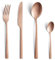 Amefa Manilla Cutlery Set 16 Pieces Copper PVD Coating Stainless Steel Cutlery Set for 4 People Blade Steel 13/0, Stainless Steel 18/0 with Knife, Fork, Spoon and Coffee Spoon