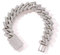 ICEDIAMOND 20MM Iced Out Luxus Shiny Lab Diamant Kuban Kette Armband, Zink Einstellung Full 5A Zirkon, 14K vergoldet Hip Hop Schmuck für Männer Frauen (White, 8)