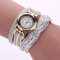 Edelstahl Armbanduhr Damen - Quarz Analog Uhren mit Kristall & Gold Armband - Muttertags- & Geburtstagsgeschenk für Modebewusste Frauen & Mädchen