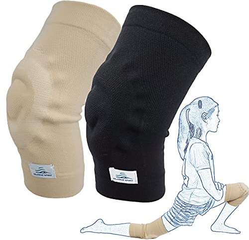 SKATINGSPIRIT Knieschützer Gel-Knieschoner für Tanz, Eiskunstlauf, Gymnastik, Jugendliche und Erwachsene (M)